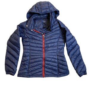 Tommy Hilfiger Women's Down Puffer Jacket Small Packable Lightweight with Hood N